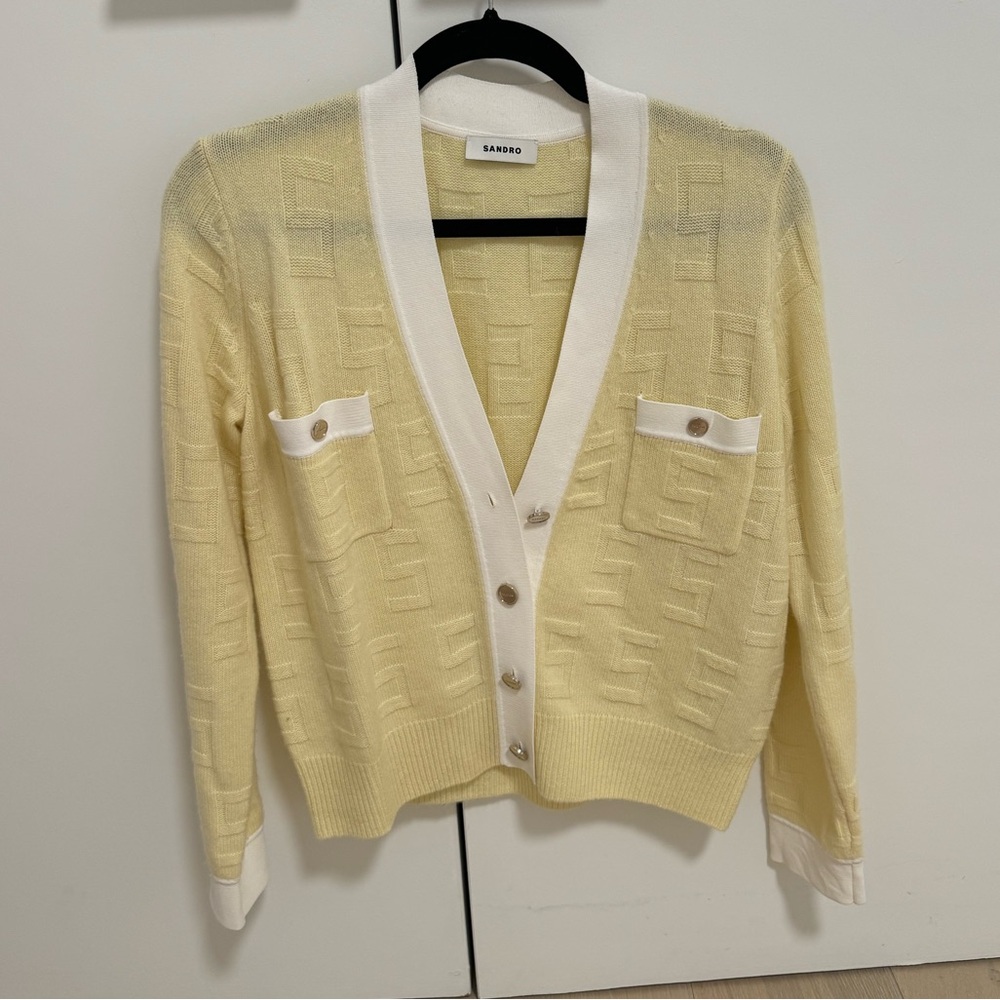 Sandro Yellow Cardigan